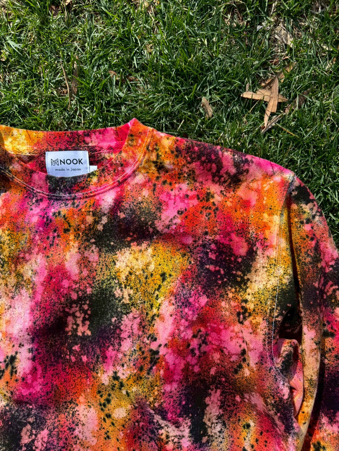 Japan-Made Hand-Dyed Sweatshirt (Warm Tones)