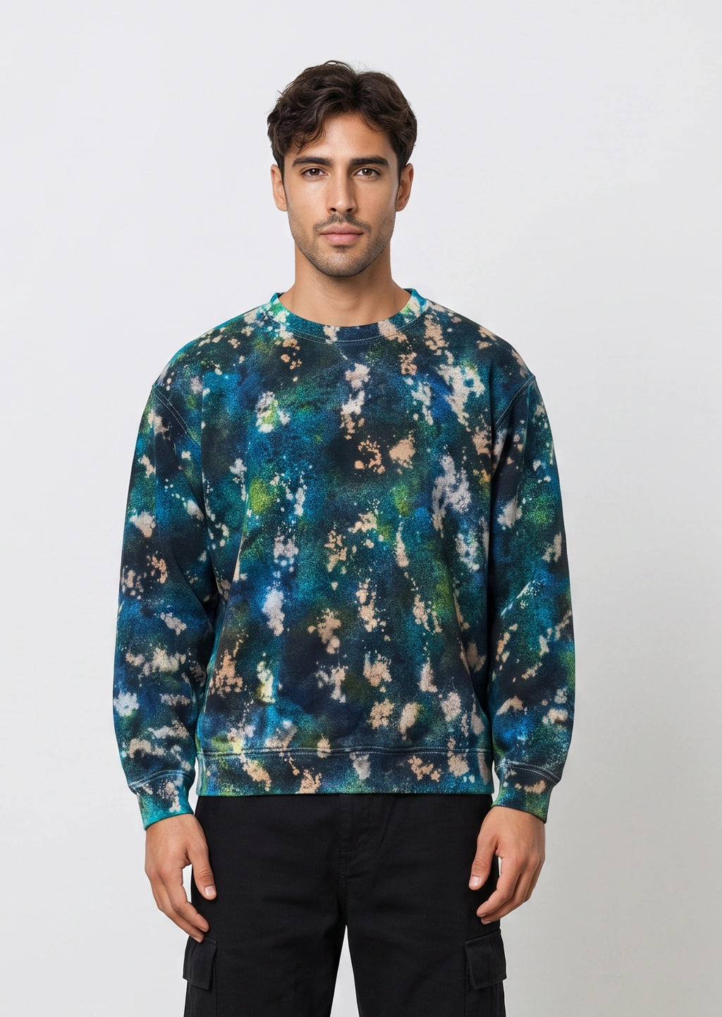 Japan-Made Hand-Dyed Sweatshirt (Cool Tones)