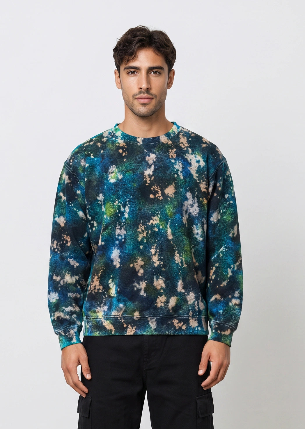 Japan-Made Hand-Dyed Sweatshirt (Cool Tones)