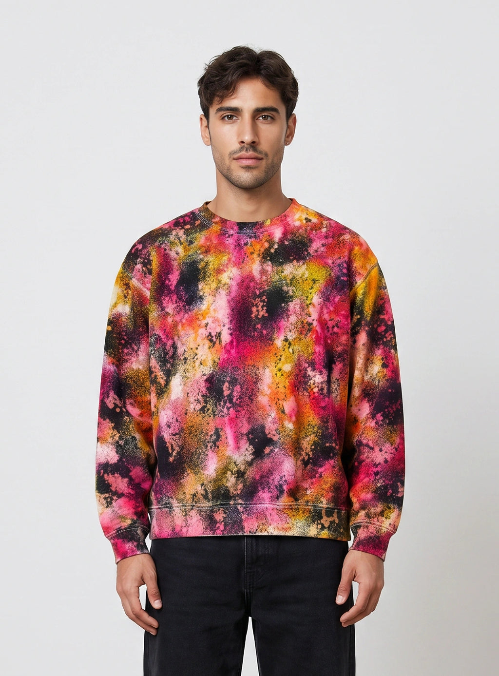 Japan-Made Hand-Dyed Sweatshirt (Warm Tones)
