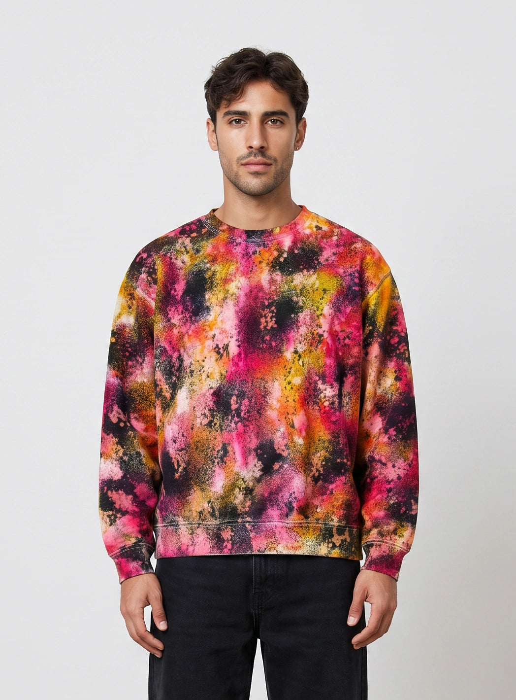 Japan-Made Hand-Dyed Sweatshirt (Warm Tones)