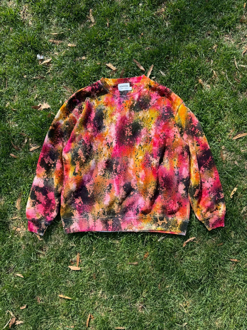 Japan-Made Hand-Dyed Sweatshirt (Warm Tones)
