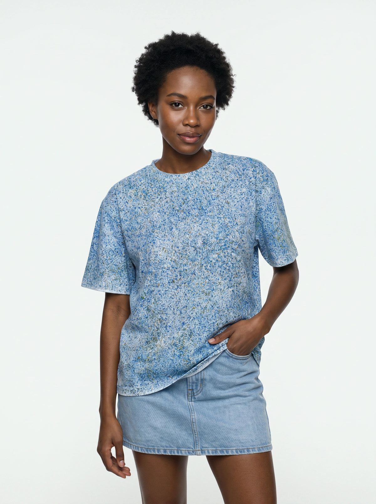 Japan-Made Hand-Dyed T-Shirt (Cool Tones)